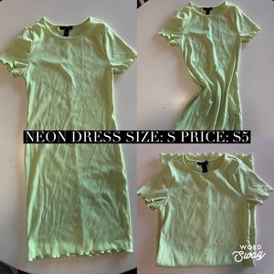Forever 21 neon lime dress